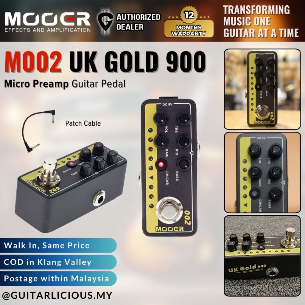 Mooer 002 UK Gold 900 Micro Preamp Pedal Stompbox - ( M002 / M-002