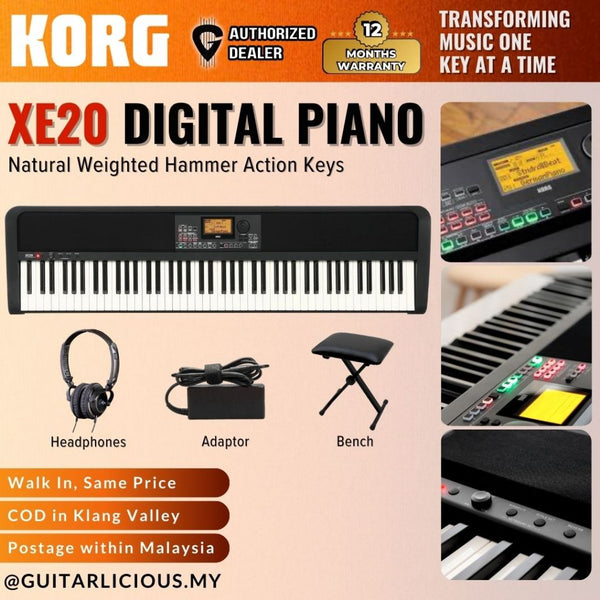 Korg XE20 88 Key Digital Ensemble Piano with Hammer Action Arranger with Build in Speaker