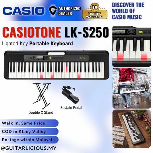 Casio Casiotone LK-S250 61 Keys Lighted-Key Portable Keyboard ( LKS250 / LK S250 )