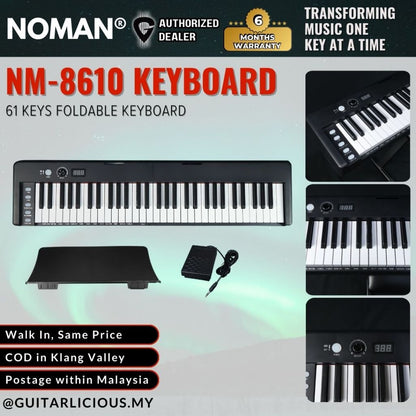 Noman NM-8610 Foldable 61 Keys Keyboard ( NM8610 / NM 8610 )