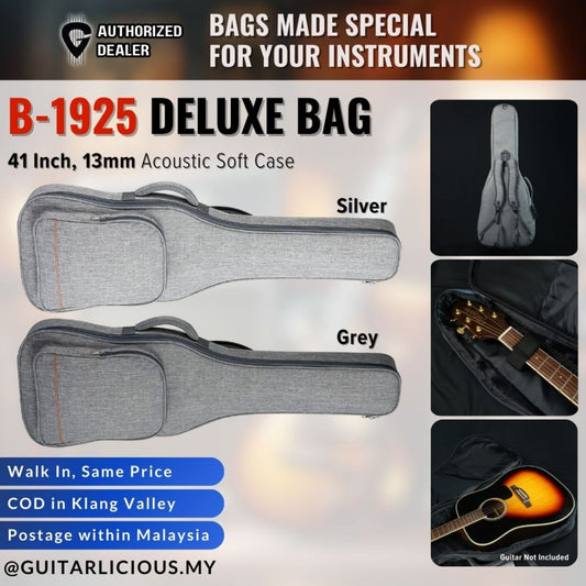 Deluxe Fabric Soft Case for 41" Acoustic Guitar Bag (B-1925) with 13mm Padding