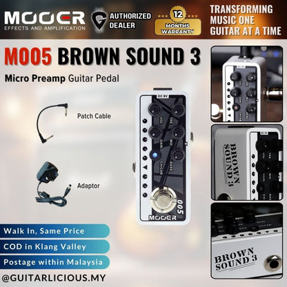 Mooer 005 Brown Sound 3 Micro Preamp Pedal Stompbox - ( M005 / M-005 )