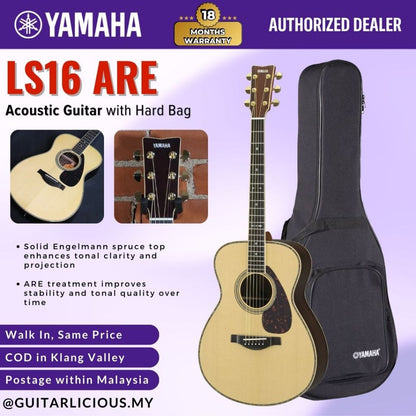 Yamaha LS16 ARE Acoustic Guitar with Hard Bag - Natural  ( LS-16 ARE )