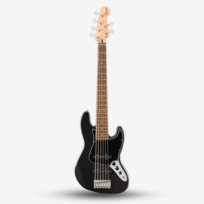 Squier Affinity Series Jazz 6 String Bass VI Guitar, Indian Laurel FB - Black Metallic