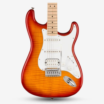 Squier Affinity Series HSS Stratocaster FMT Electric Guitar, Maple FB - Sienna Sunburst