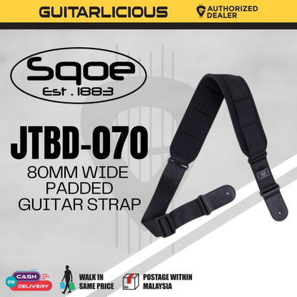 Sqoe JTBD-070 80mm wide Padded Guitar Strap