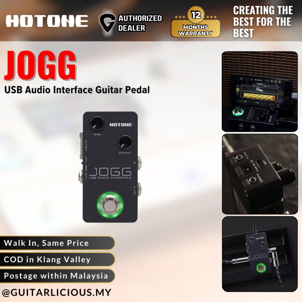 guitar pedal usb interface Hotone JOGG USB Audio Interface Guitar Pedal – GUITARLICIOUS