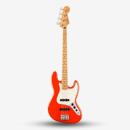 Fender Player II Jazz Bass Guitar, Maple FB - Coral Red