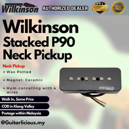 Wilkinson 4-Wire Stacked Ceramic Magnet P90 Pickup - Bridge & Neck ( MX2078 / MX2079 )