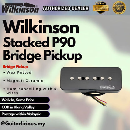 Wilkinson 4-Wire Stacked Ceramic Magnet P90 Pickup - Bridge & Neck ( MX2078 / MX2079 )