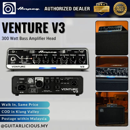 Ampeg VENTURE V3 300 Watt Bass Amplifier Head