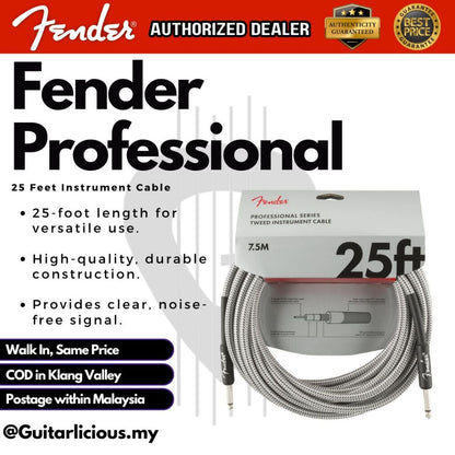 Fender Professional Series Instrument Cable, 25ft