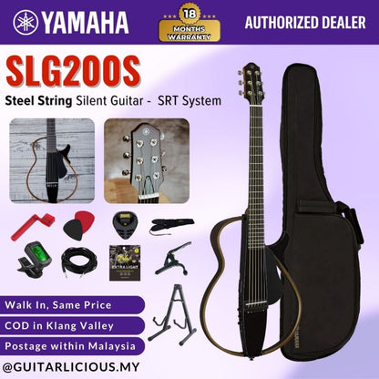 Yamaha SLG200S Steel String Mahogany Body Silent Guitar with SRT Powered System