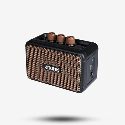 Aroma AG-04 Rechargeable Guitar Amplifier,Mini 5W Dual Speaker Guitar Amp With Clean Overdrive Effect