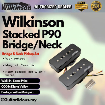 Wilkinson 4-Wire Stacked Ceramic Magnet P90 Pickup - Bridge & Neck ( MX2078 / MX2079 )