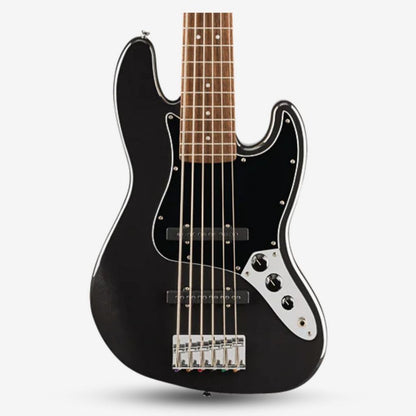 Squier Affinity Series Jazz 6 String Bass VI Guitar, Indian Laurel FB - Black Metallic