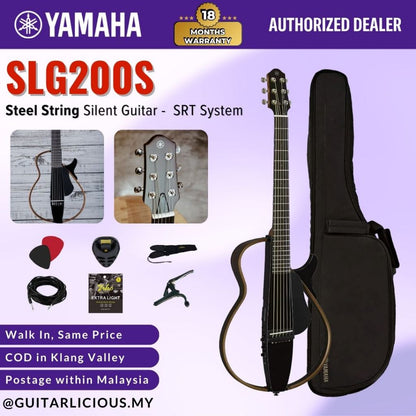 Yamaha SLG200S Steel String Mahogany Body Silent Guitar with SRT Powered System