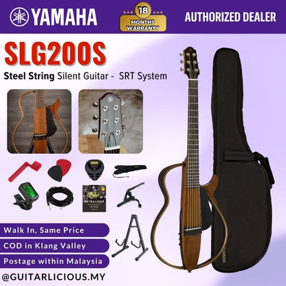 Yamaha SLG200S Steel String Mahogany Body Silent Guitar with SRT Powered System