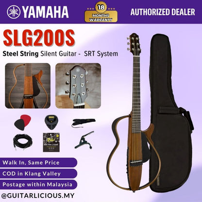 Yamaha SLG200S Steel String Mahogany Body Silent Guitar with SRT Powered System