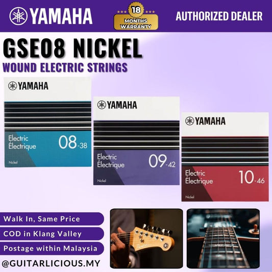 Yamaha 6-String Nickel Wound Electric Strings GSE - GSE08 (08-38) / GSE09 (09-42) / GSE10 (10-46)