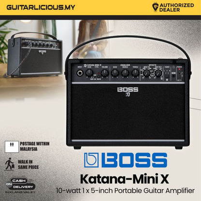 Boss Katana-Mini X 10-watt 1 x 5-inch Portable Guitar Amplifier