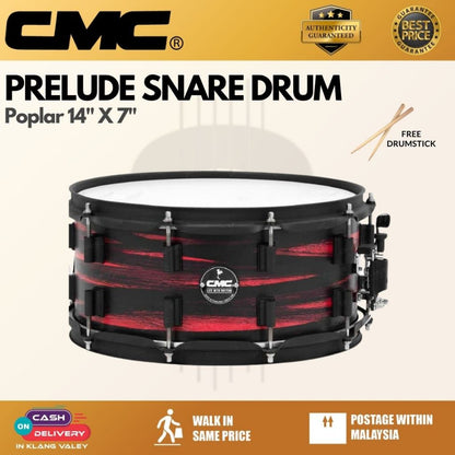 CMC Prelude 10ply Poplar 14" x 7" Snare Drum (Made in Thailand)