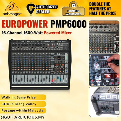 Behringer Europower PMP6000 16-channel 1600-Watt Powered Mixer ( PMP-6000 / PMP 6000 )