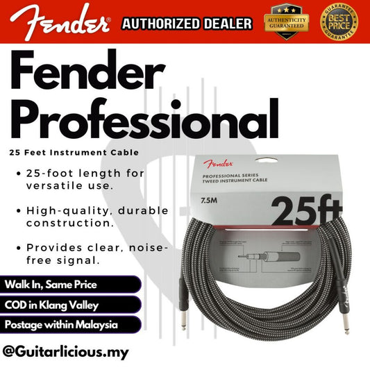 Fender Professional Series Instrument Cable, 25ft