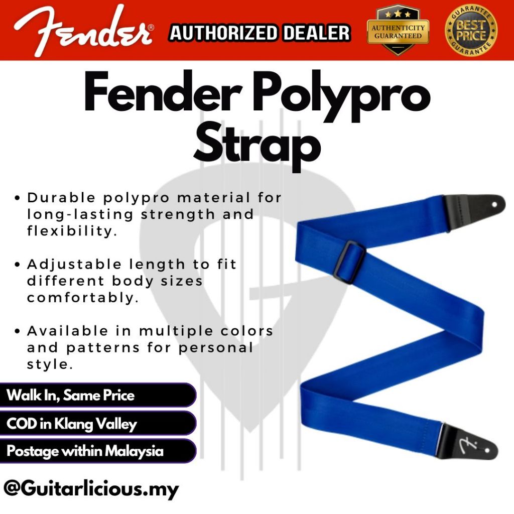 Basic Fender Stap Fender Polypro Guitar Strap – GUITARLICIOUS
