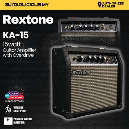 Rextone Guitar Amplifier with Overdrive / KA-15 15watt , KA-40 40watt, KA-60 60watt with Delay