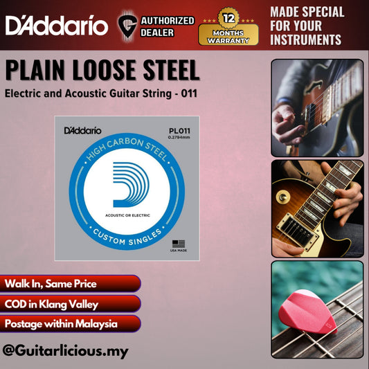 D'addario Plain Loose Steel Guitar String 011 ( DADPLGS 011 / DADPLGS-011 )