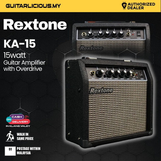 Rextone Guitar Amplifier with Overdrive / KA-15 15watt , KA-40 40watt, KA-60 60watt with Delay