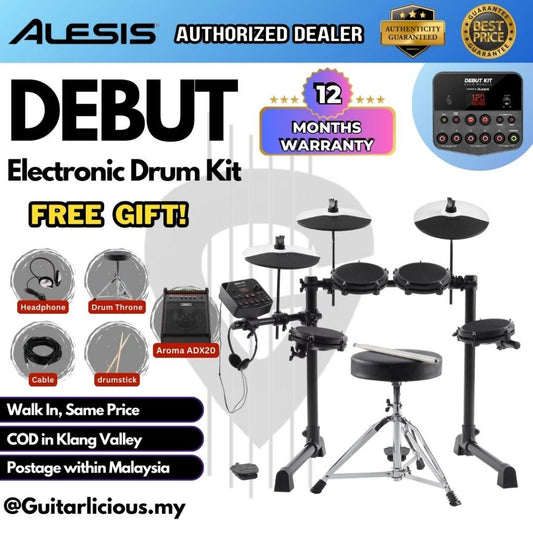 Alesis Debut Electronic Drum Kit - Kids Drum Set with Drum Stool, Drumsticks and Headphones