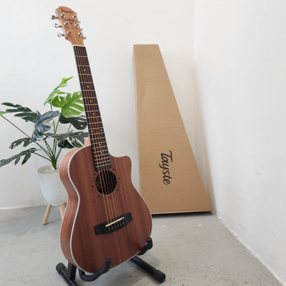 Tayste 34 inch 1/2 (Half Size) Travel Acoustic Guitar Cutaway Body ( TS12-34C / TS 12 34C )