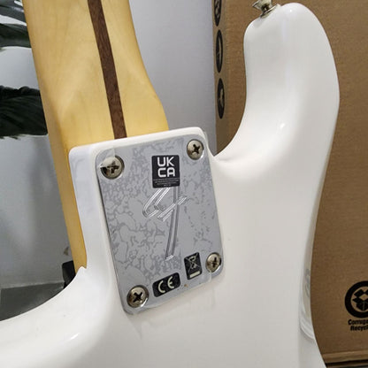 FENDER Player Single-Coil (SSS) Pick Up with Tremolo Stratocaster Electric Guitar, Maple FB, Polar White