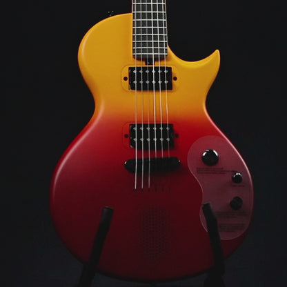 Enya Nova Go Sonic Carbon Fiber composite Electric Guitar with Built In Speaker - Volcano Red ( Sonic-VRD / Go-Sonic )