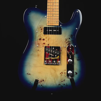 SQOE SETL550 Burl Mahogany with Roasted Maple Fretboard Telecaster Electric Guitar ( SETL / SETL-550 / SETL 550 / Tele )