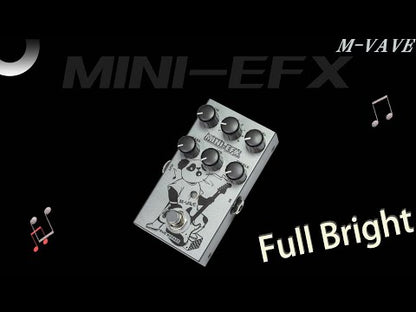 M-vave MINI-EFX Multic-effects Pedal 4 Overdrive Effects 4 Distortion Effects Boost 3 Band EQ True Bypass for Guitar