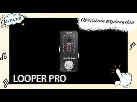 M-VAVE Looper Pro Guitar Effect Pedal 9 Loops 40 Minutes Recording Time Loop Station Tuner Unlimited Overdub  Pedal