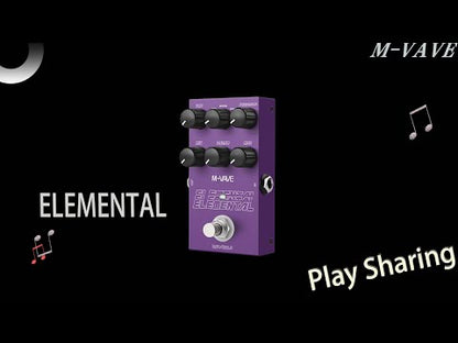 M-vave Elemental Digital Delay Pedal, 9 Different Delay Effects, Support for TAP and HOLD Mode,Delay Guitar Pedal