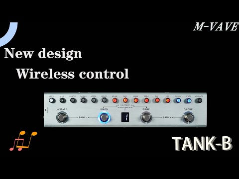 M-vave Tank-B Rechargeable Bass Multi Effects Pedal ( TankB/Tank B