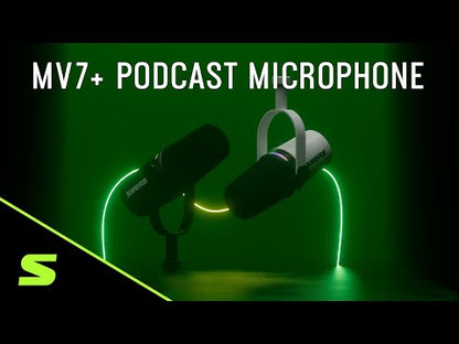 Shure MV7+ USB Podcast Microphone - Black / White (MV7)