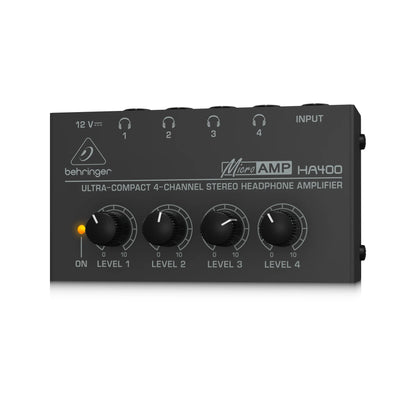 Behringer MicroAMP HA400 4-Channel Headphone Amplifier ( HA-400 /  HA 400 )