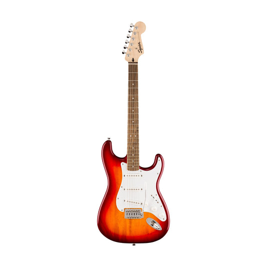 Squier Sonic Stratocaster Electric Guitar w/White Pickguard, Laurel FB, Sienna Sunburst