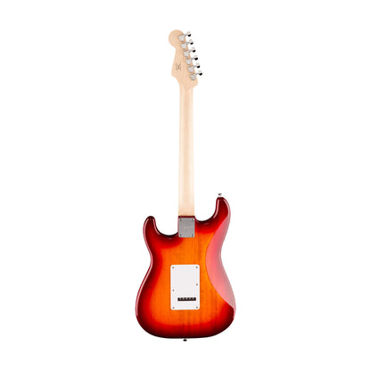 Squier Sonic Stratocaster Electric Guitar w/White Pickguard, Laurel FB, Sienna Sunburst