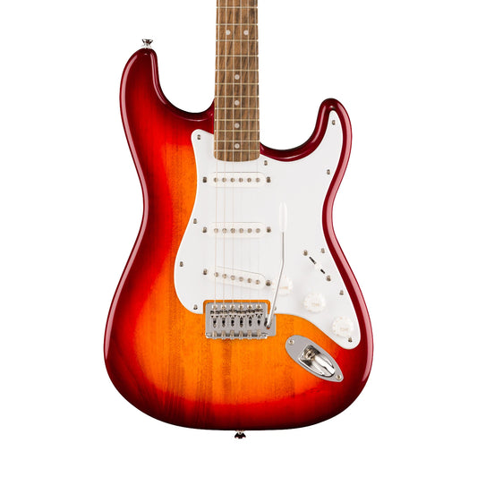 Squier Sonic Stratocaster Electric Guitar w/White Pickguard, Laurel FB, Sienna Sunburst