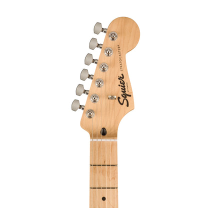Squier FSR Sonic Stratocaster Electric Guitar w/White Pickguard, Maple FB - Tahitian Coral