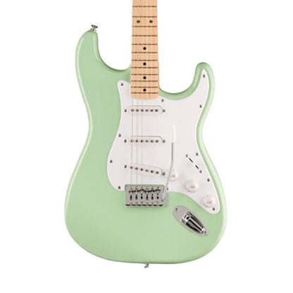 Squier FSR Sonic Stratocaster Electric Guitar w/White Pickguard, Maple FB - Surf Green