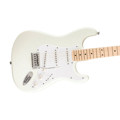 Squier FSR Sonic Stratocaster Electric Guitar w/White Pickguard, Maple FB - Arctic White