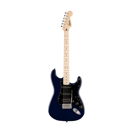 Squier Sonic Stratocaster HSS Electric Guitar w/Black Pickguard, Maple FB, Midnight Blue